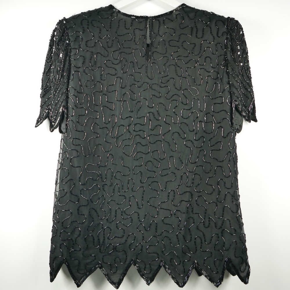 (SOLD) Vintage 80s Denise Elle Evening Top - Picture 5 of 7